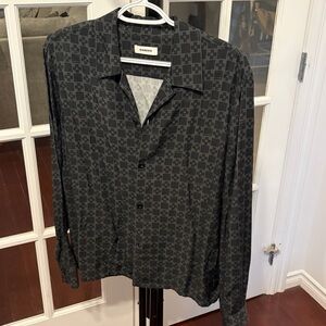 SANDRO Blouse Grey/black